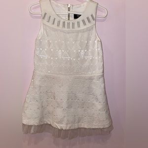 ABS kids toddler beautiful white and rhinestone dress size 3T worn once